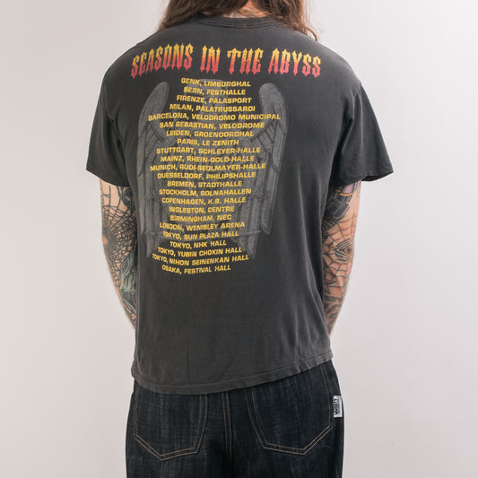 Vintage 1990 Slayer Seasons In The Abyss Tour T-Shirt