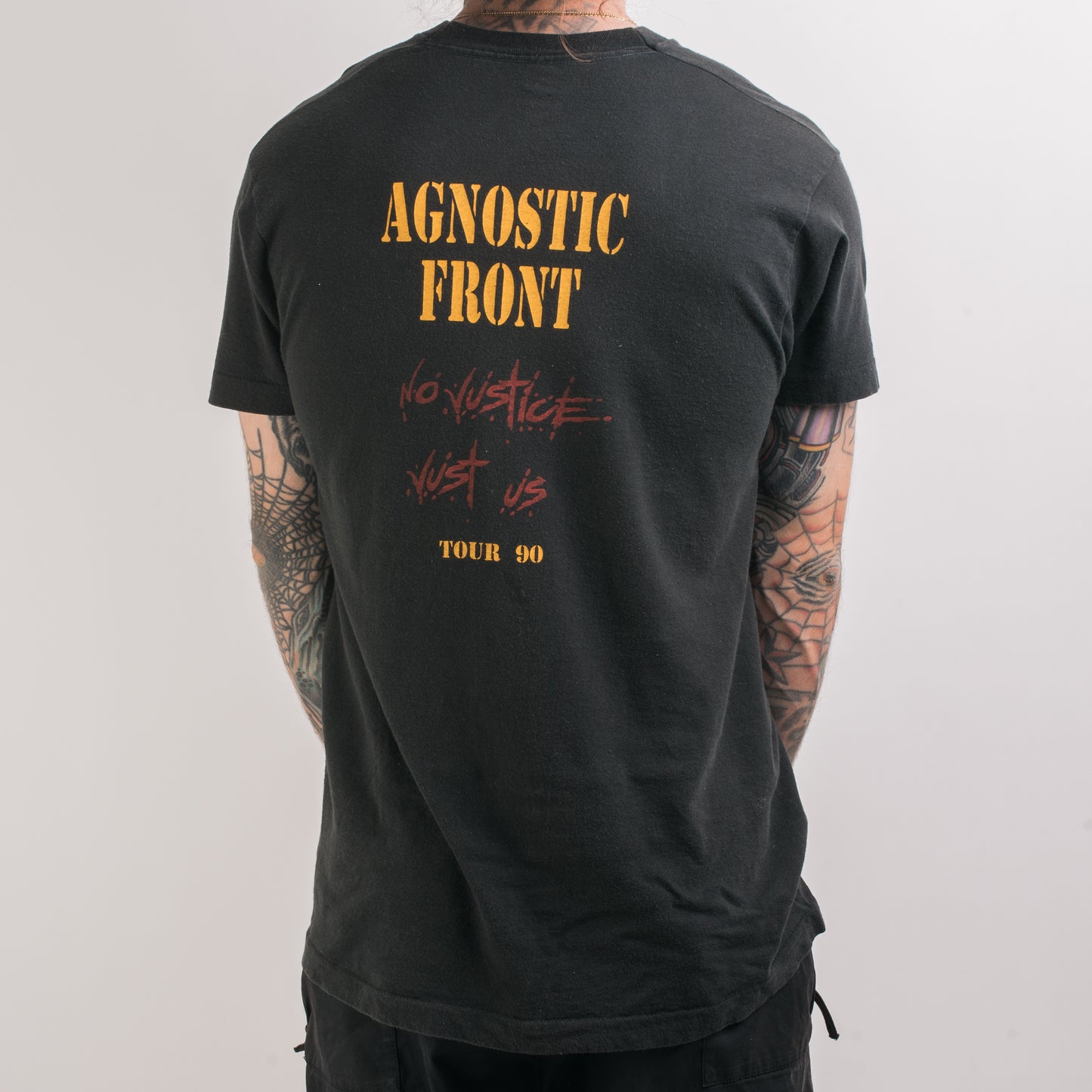 Vintage 1990 Agnostic Front Blind Justice Tour T-Shirt