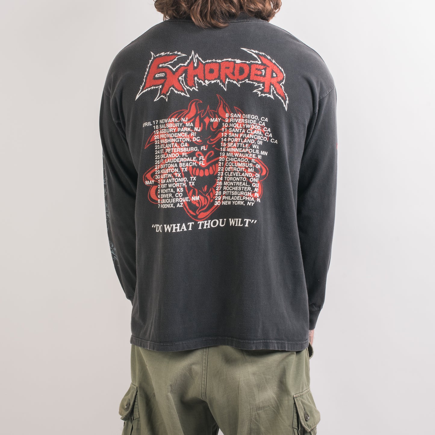 Vintage 1992 Exhorder The Law Tour Longsleeve