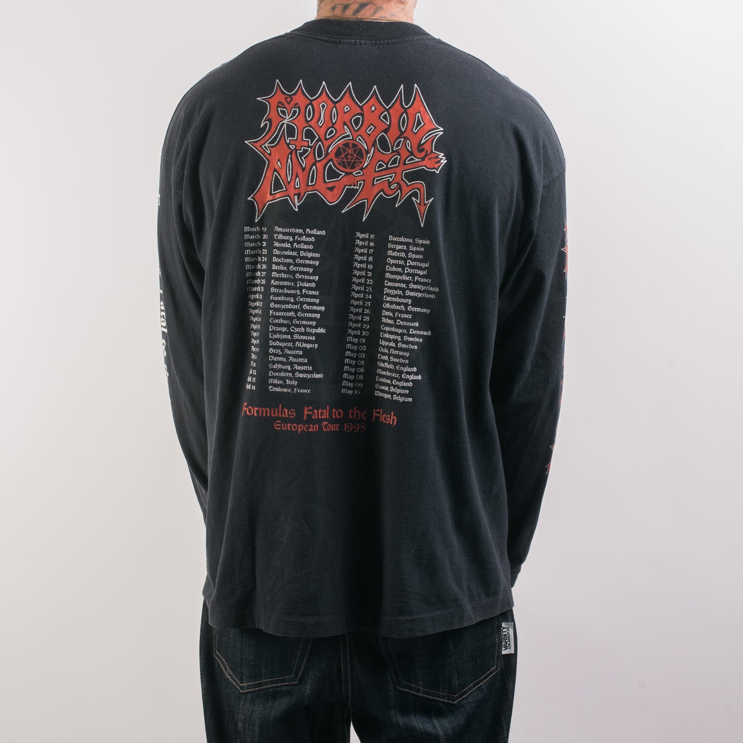 Vintage 1998 Morbid Angel Formulas Fatal To The Flash Tour Longsleeve