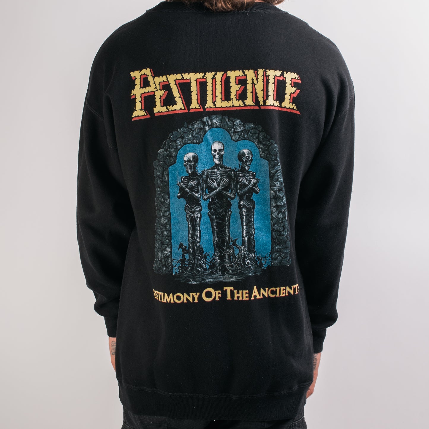 Vintage 1992 Pestilence Testimony Of The Ancients Tour Sweatshirt