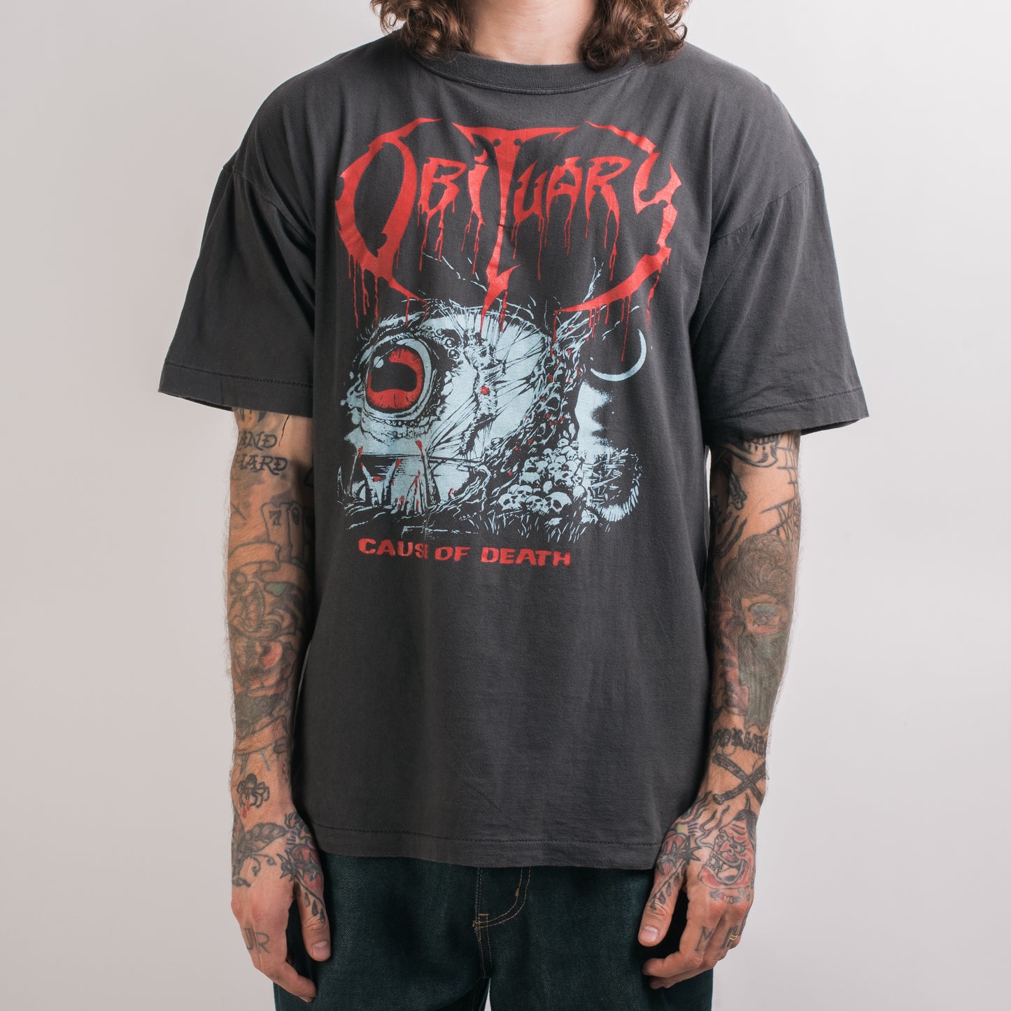 Vintage 90’s Obituary Gore And Agony All Over Europe Tour T-Shirt