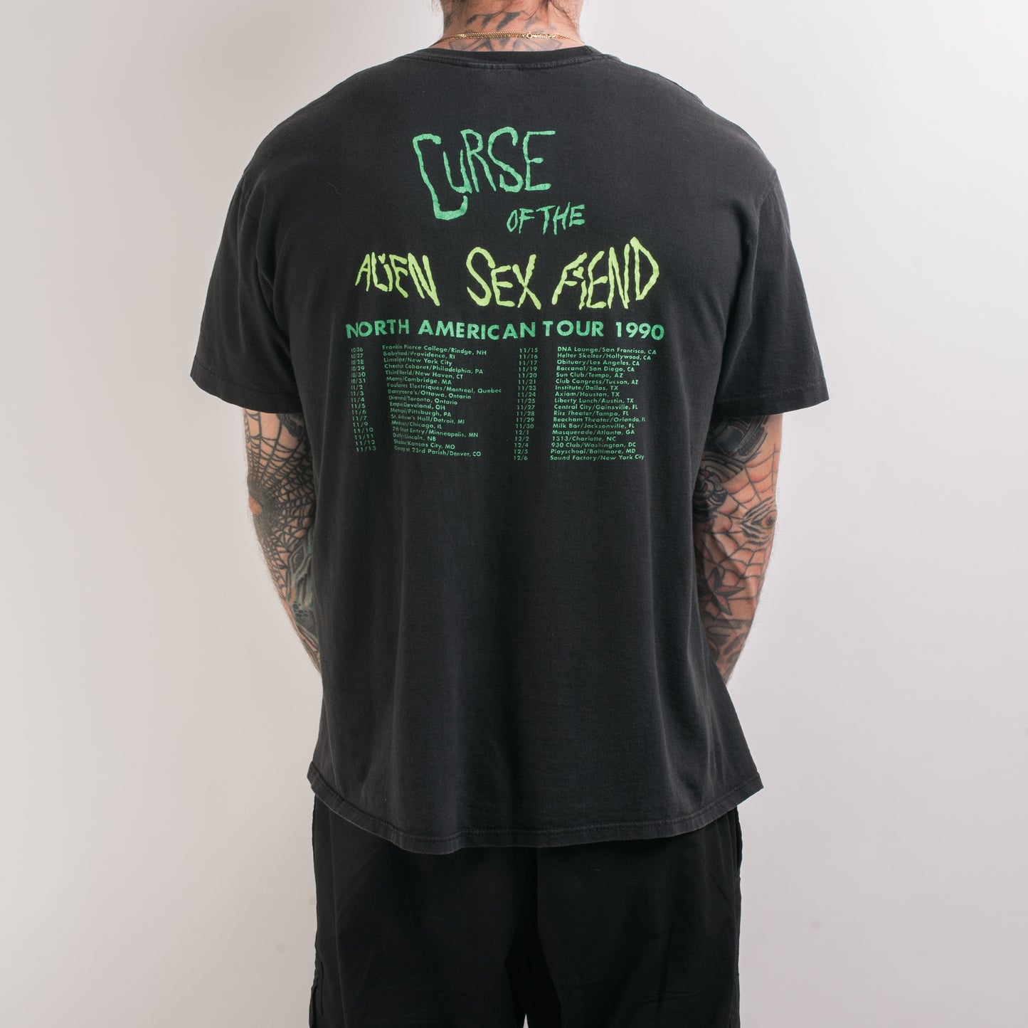 Vintage 1990 Alien Sex Fiend Tour T-Shirt