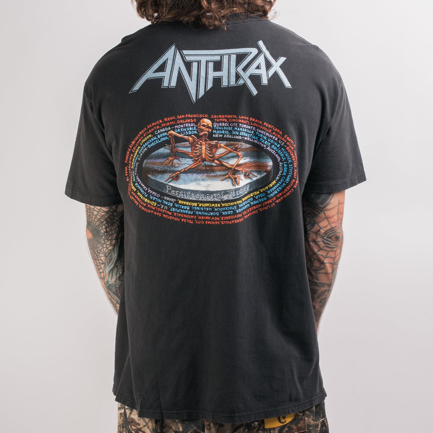 Vintage 1990 Anthrax Persistence Of Time Tour T-Shirt