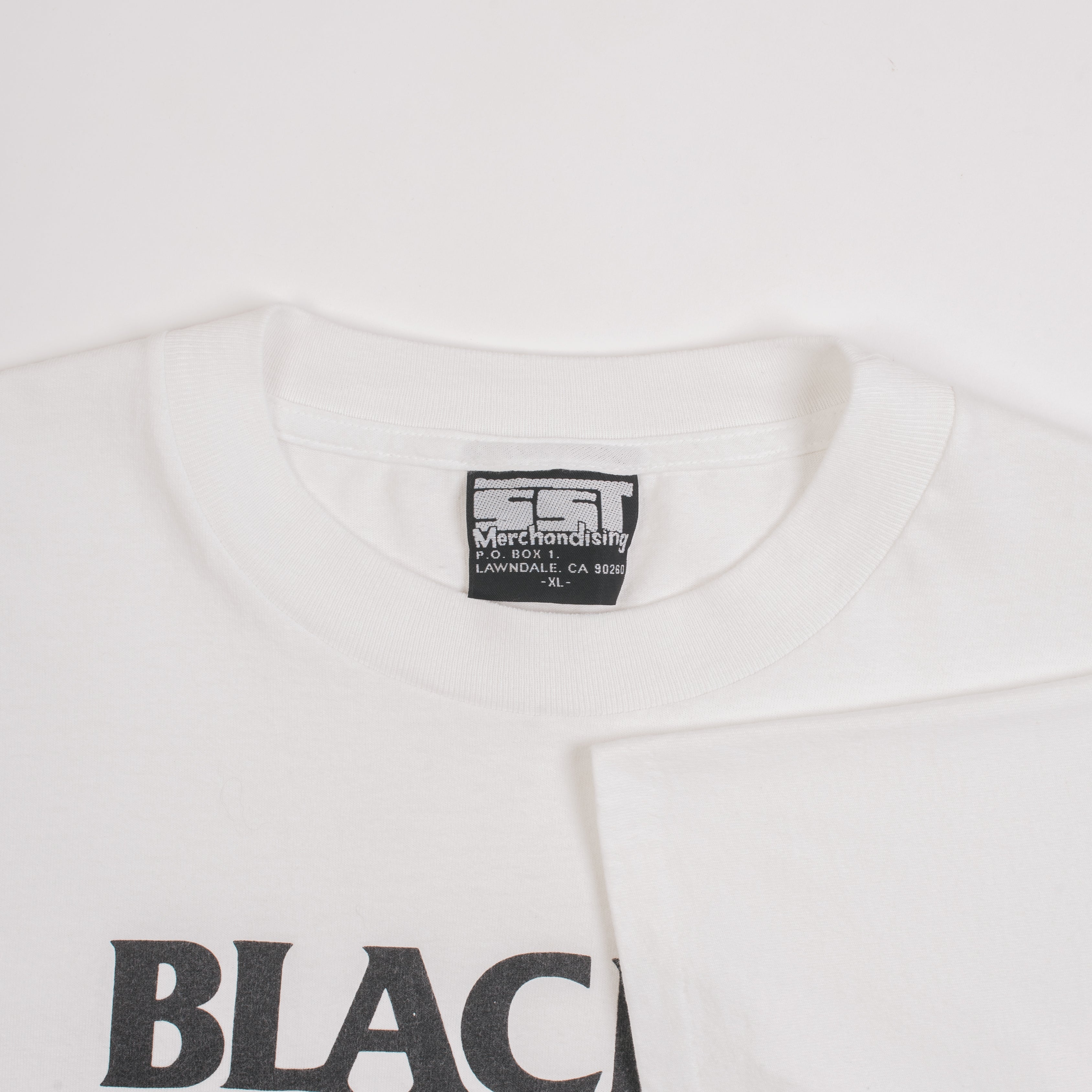 通販半額 VINTAGE BLACK FLAG 90s LOGO TEE WHITE L | todopostres.com