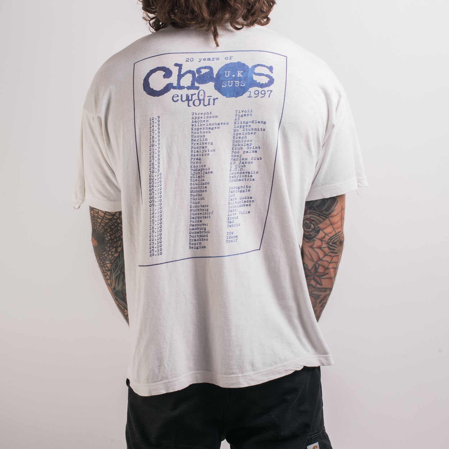 Vintage 1997 U.K. Subs Chaos Tour T-Shirt