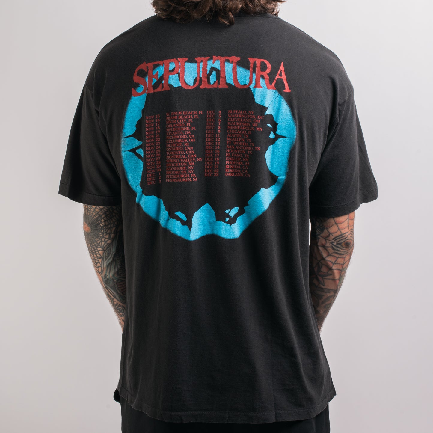 Vintage 1990 Sepultura Schizophrenia Tour T-Shirt