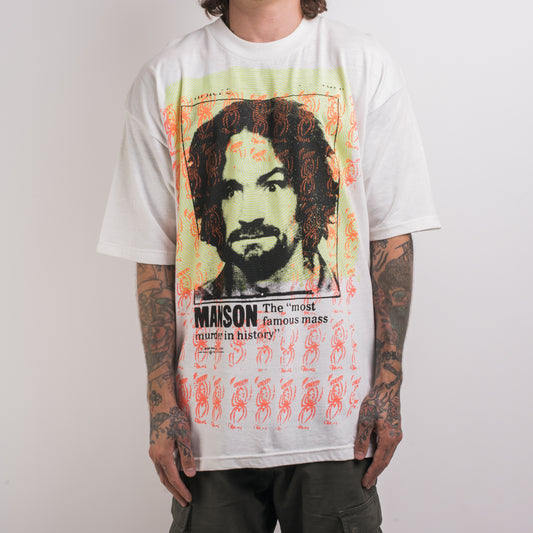 Vintage 90’s Don Rock Terror Worldwide Charles Manson T-Shirt