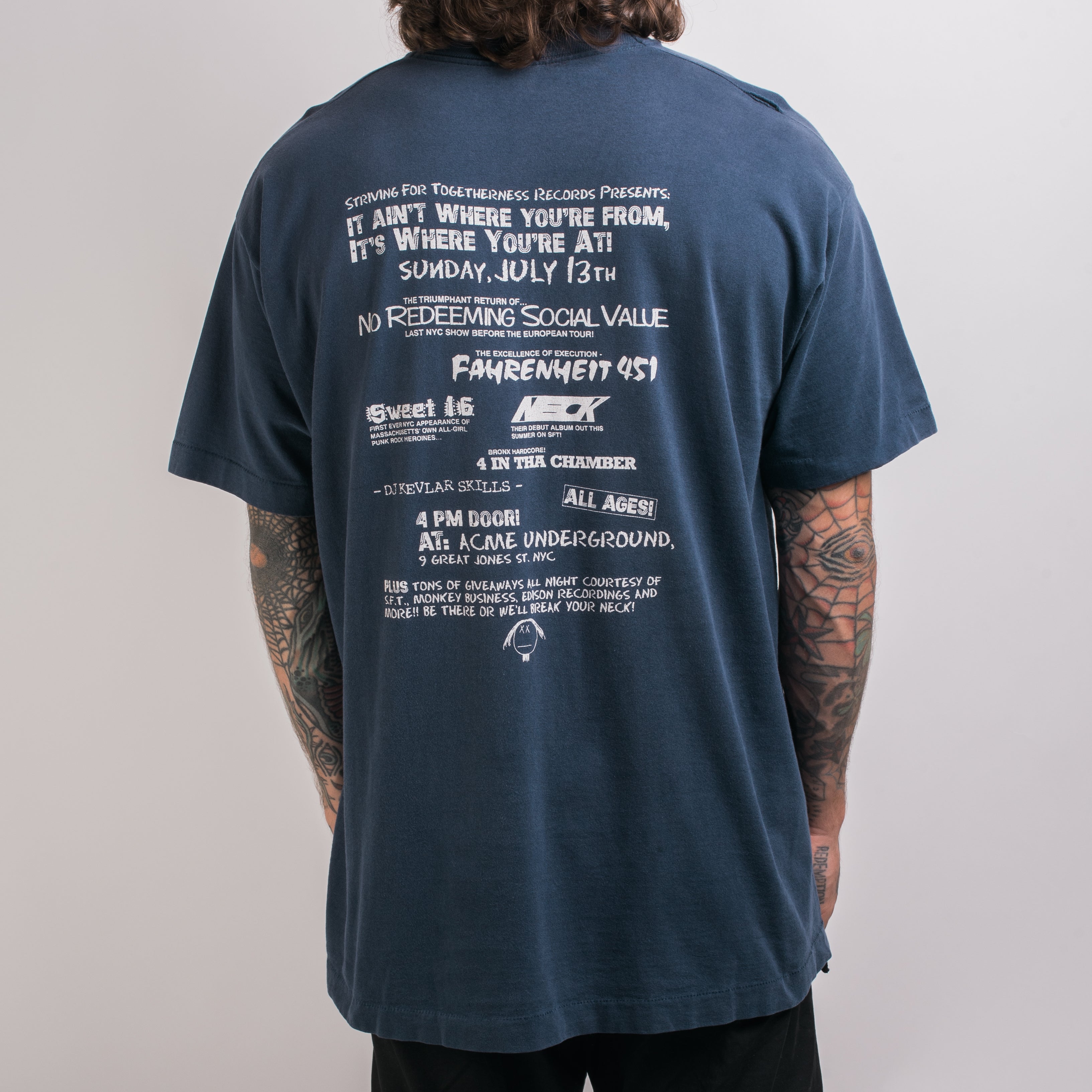 Vintage 90’s Striving For Togetherness Records Showcase T-Shirt