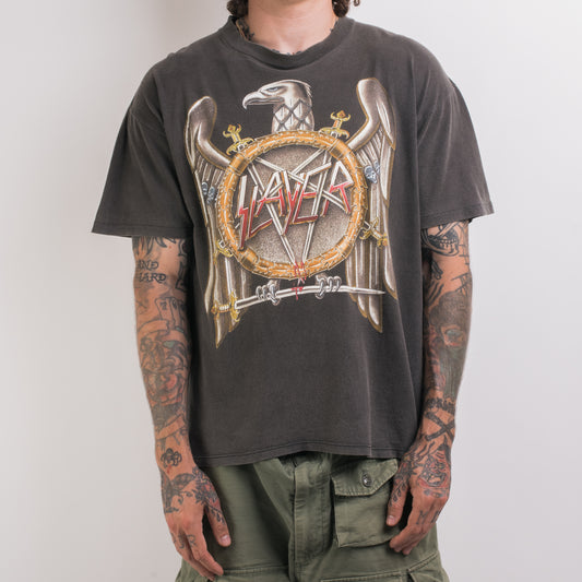 Vintage 1990 Slayer Seasons In The Abyss Tour T-Shirt