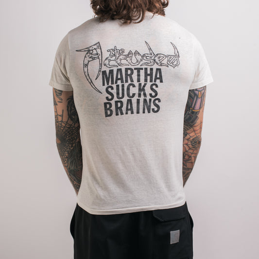 Vintage 1988 The Accused Martha Sucks Brains T-Shirt