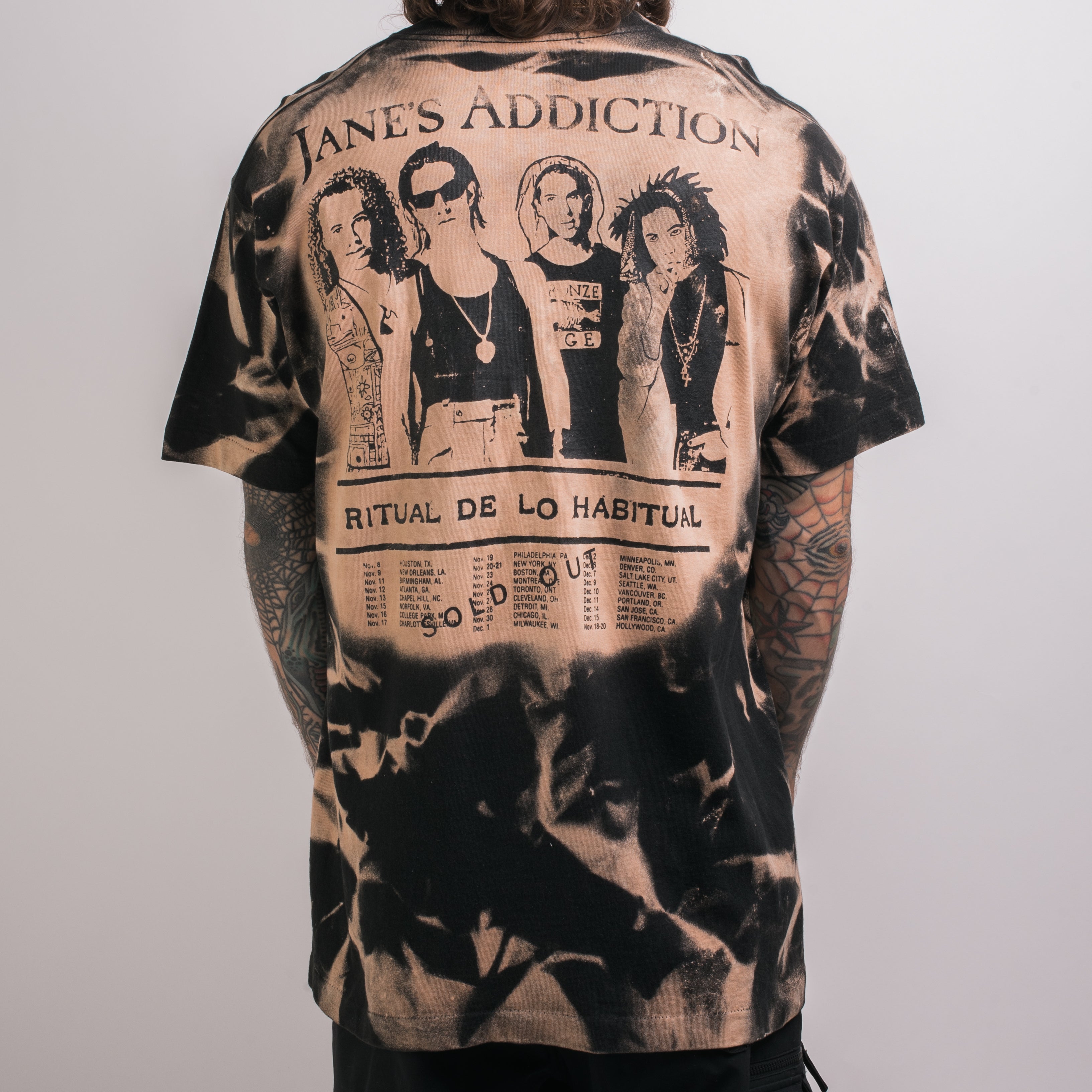 Vintage 90’s Janes Addiction Ritual De Lo Habitual Bleach Dye T-Shirt