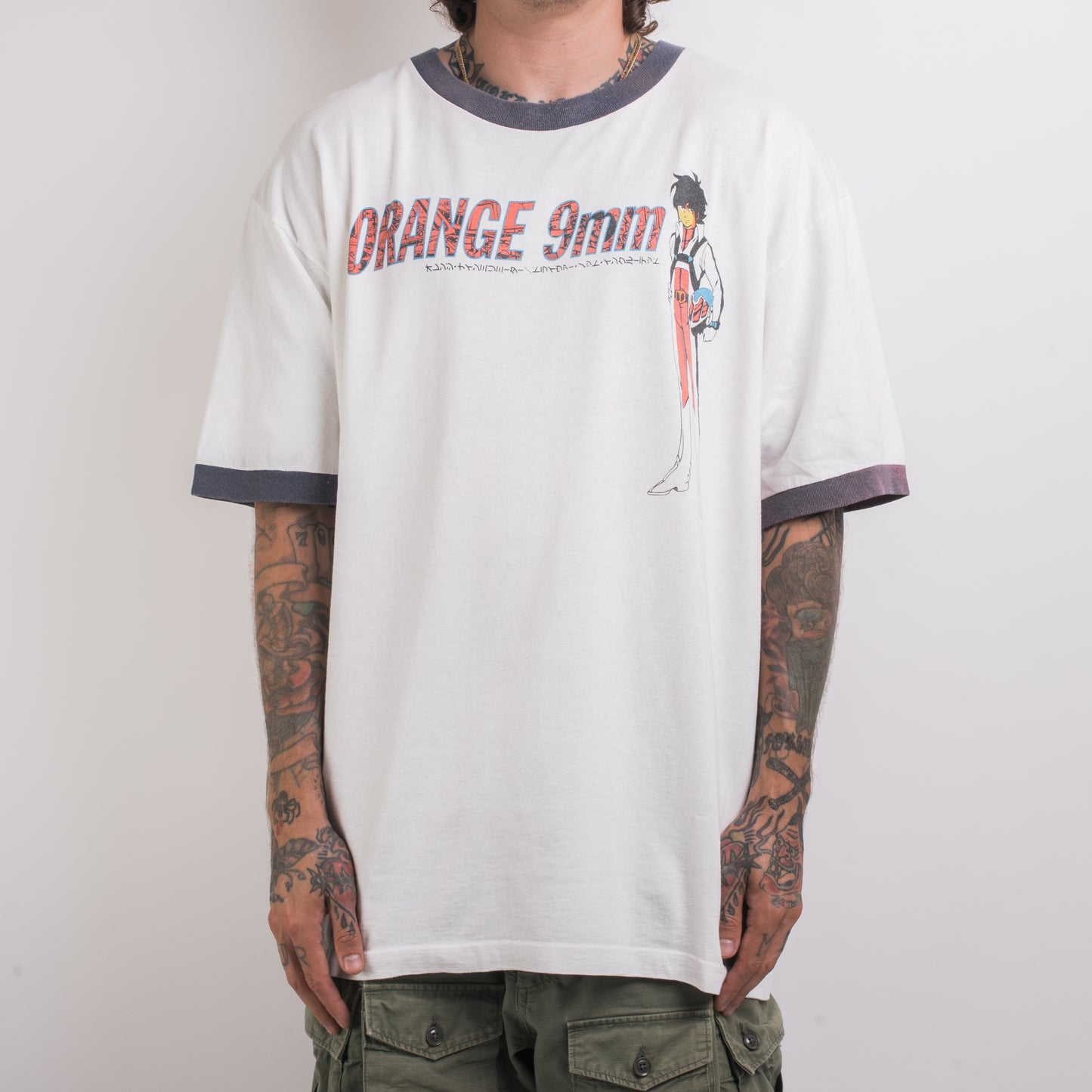 Vintage 90’s Orange 9mm Ringer T-Shirt