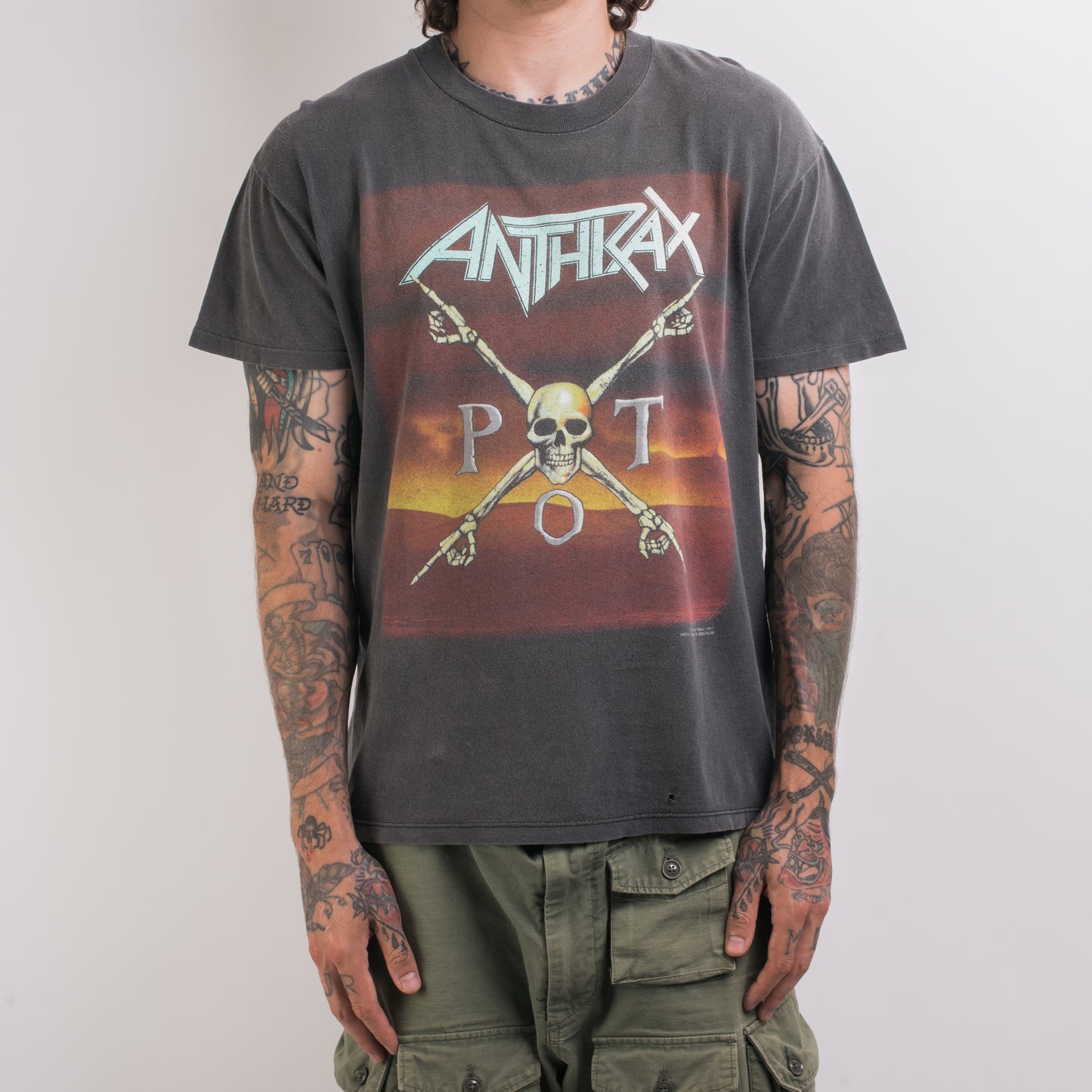 Vintage 1990 Anthrax Persistence Of Time Tour T-Shirt