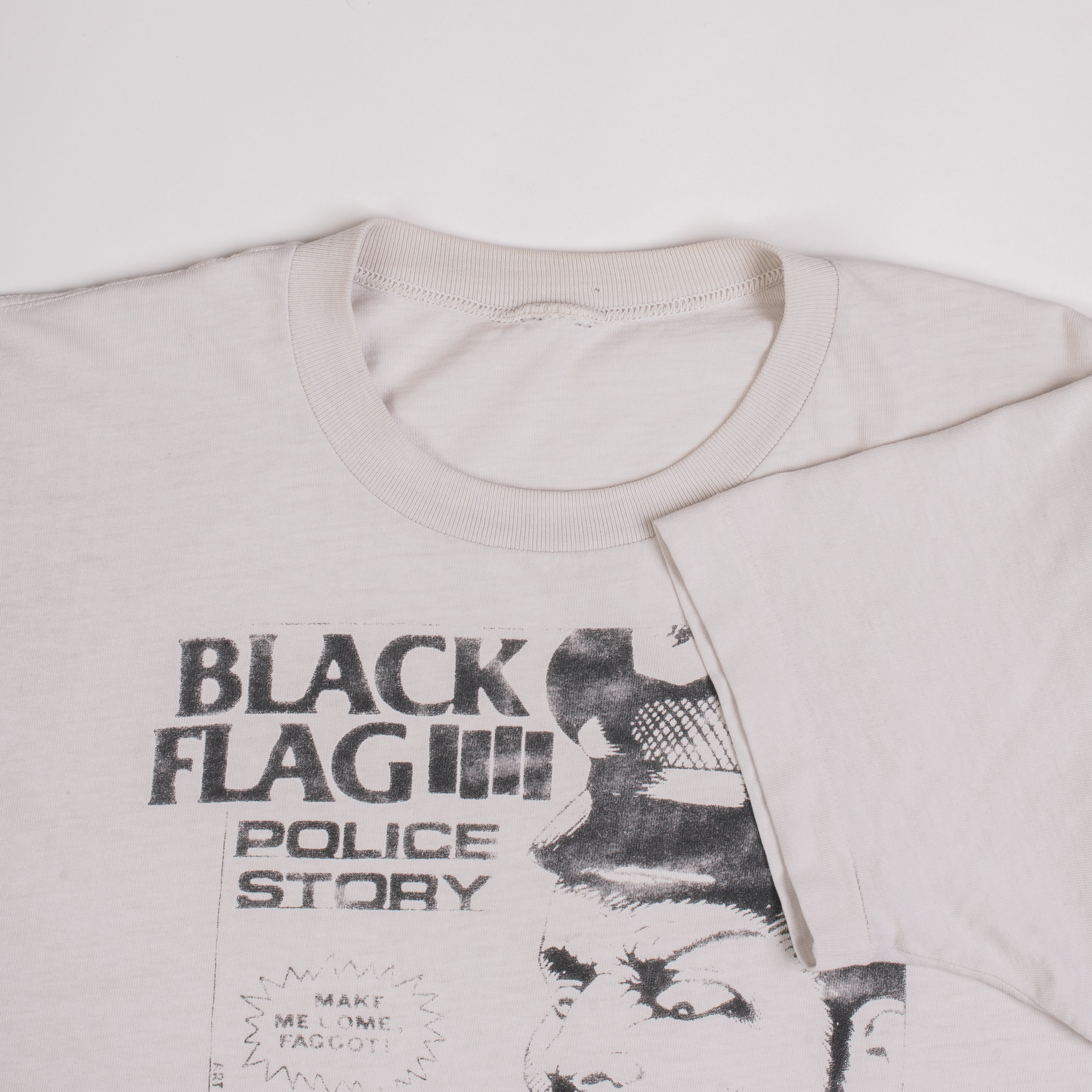 Vintage 80's Black Flag Police Story T-Shirt – Mills Vintage USA