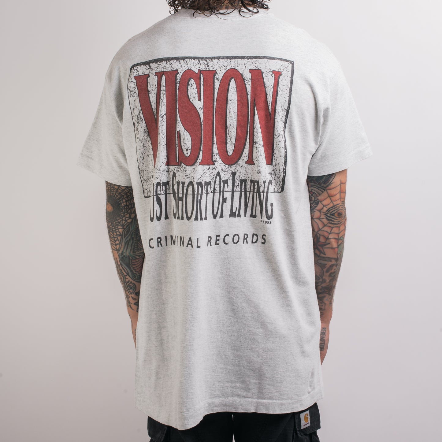 Vintage 1992 Vision Just Short Of Living T-Shirt