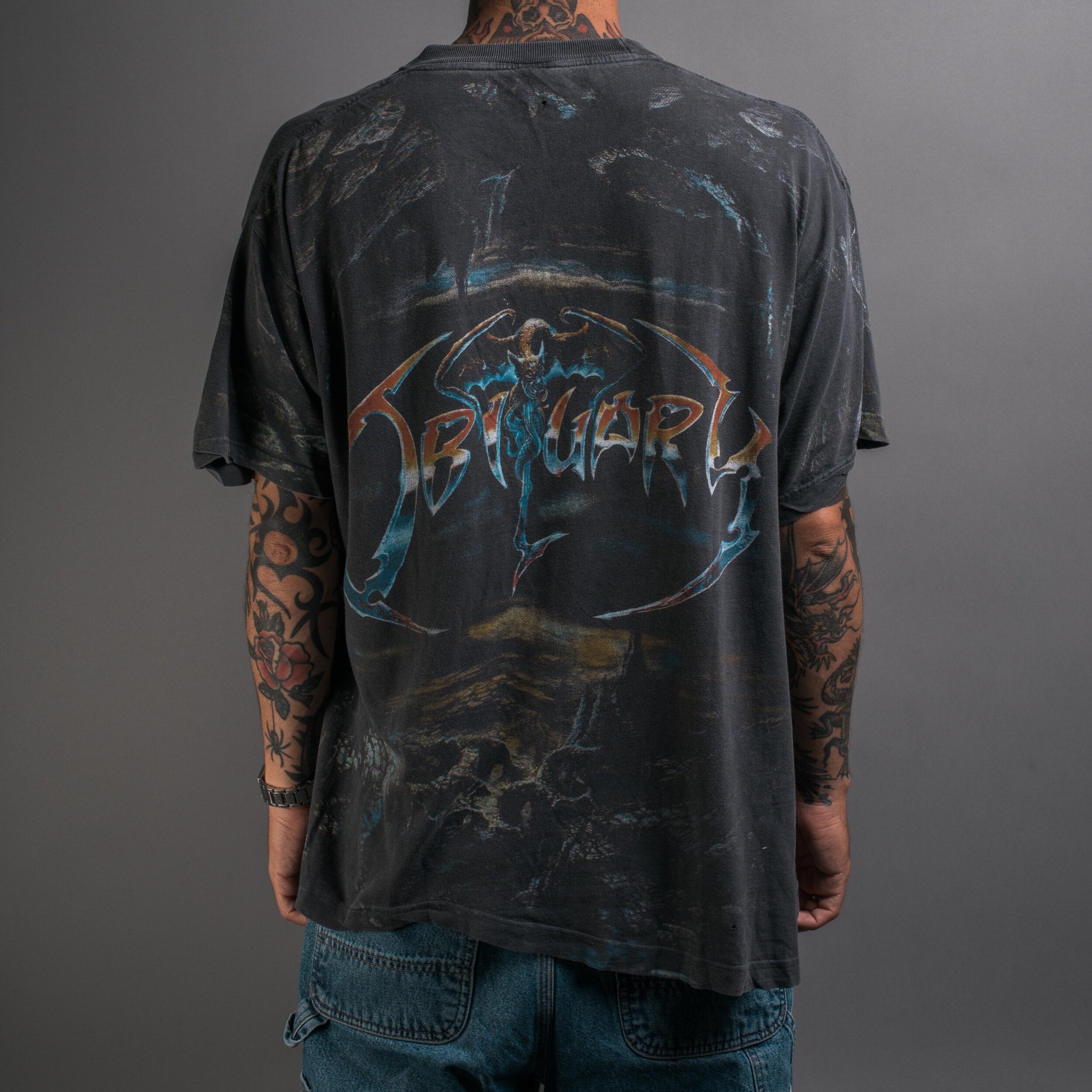 Vintage 90’s Obituary The End Complete All Over Print T-Shirt