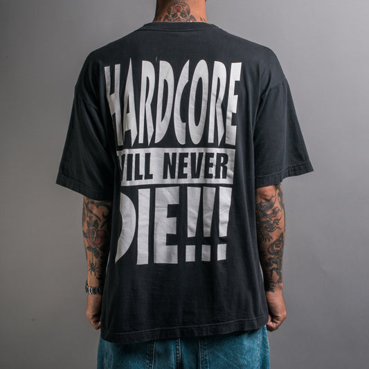 Vintage 90’s Thunderdome Hardcore Will Never Die T-Shirt