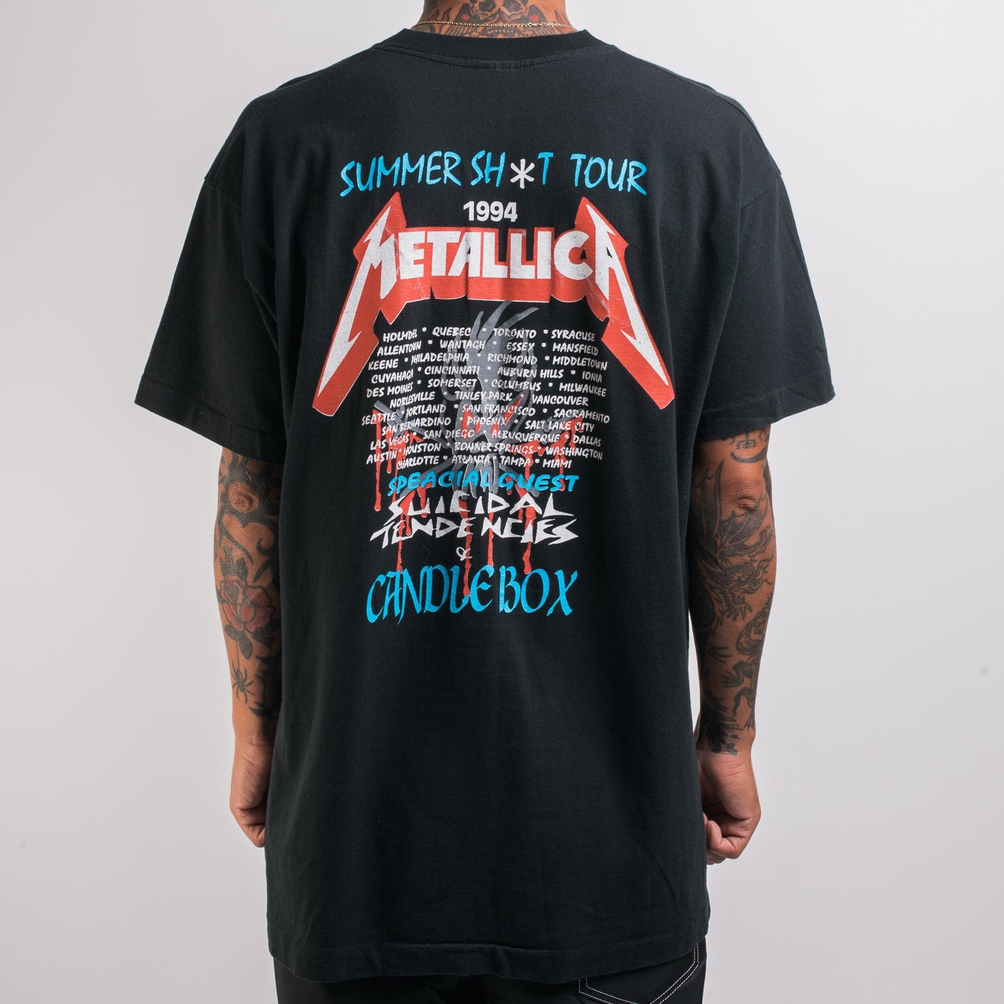 Vintage 1994 Metallica Summer Shit Tour Boot T-Shirt