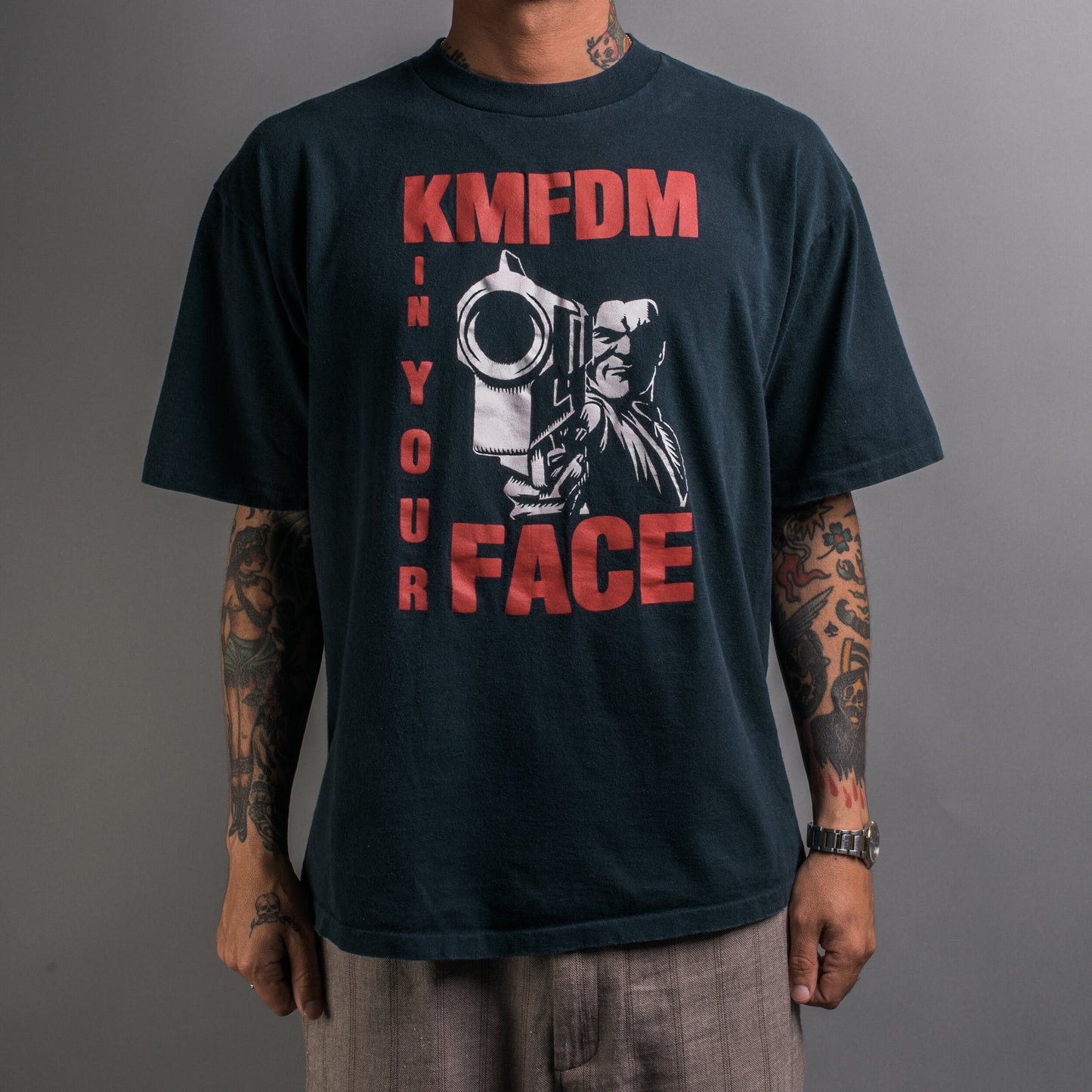 Vintage 1995 KMFDM In Your Face Tour T-Shirt