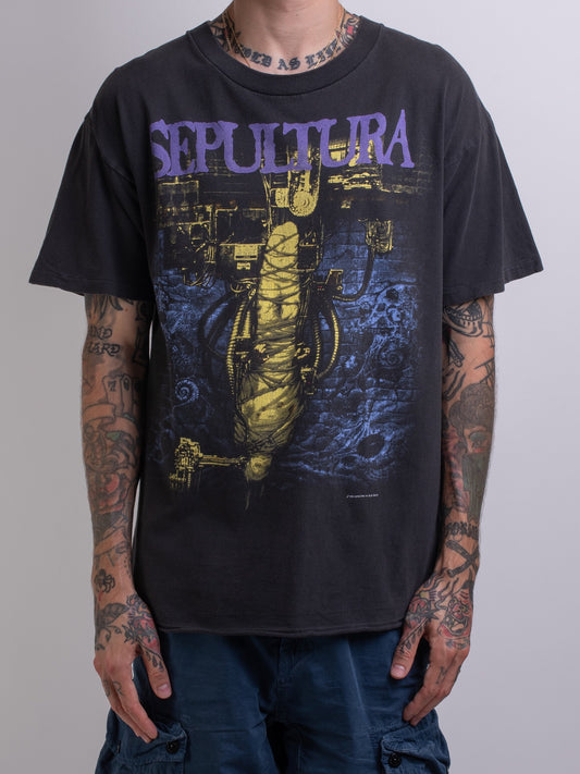 Vintage 1993 Sepultura Chaos AD T-shirt