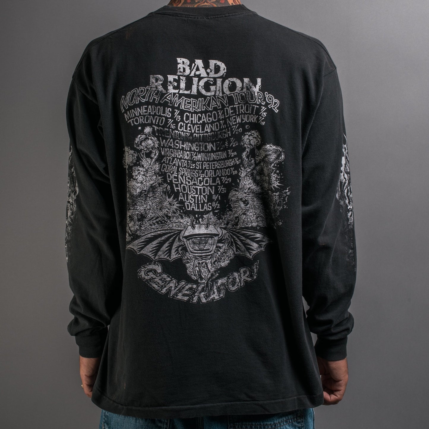 Vintage 1992 Bad Religion Generator Tour Longsleeve