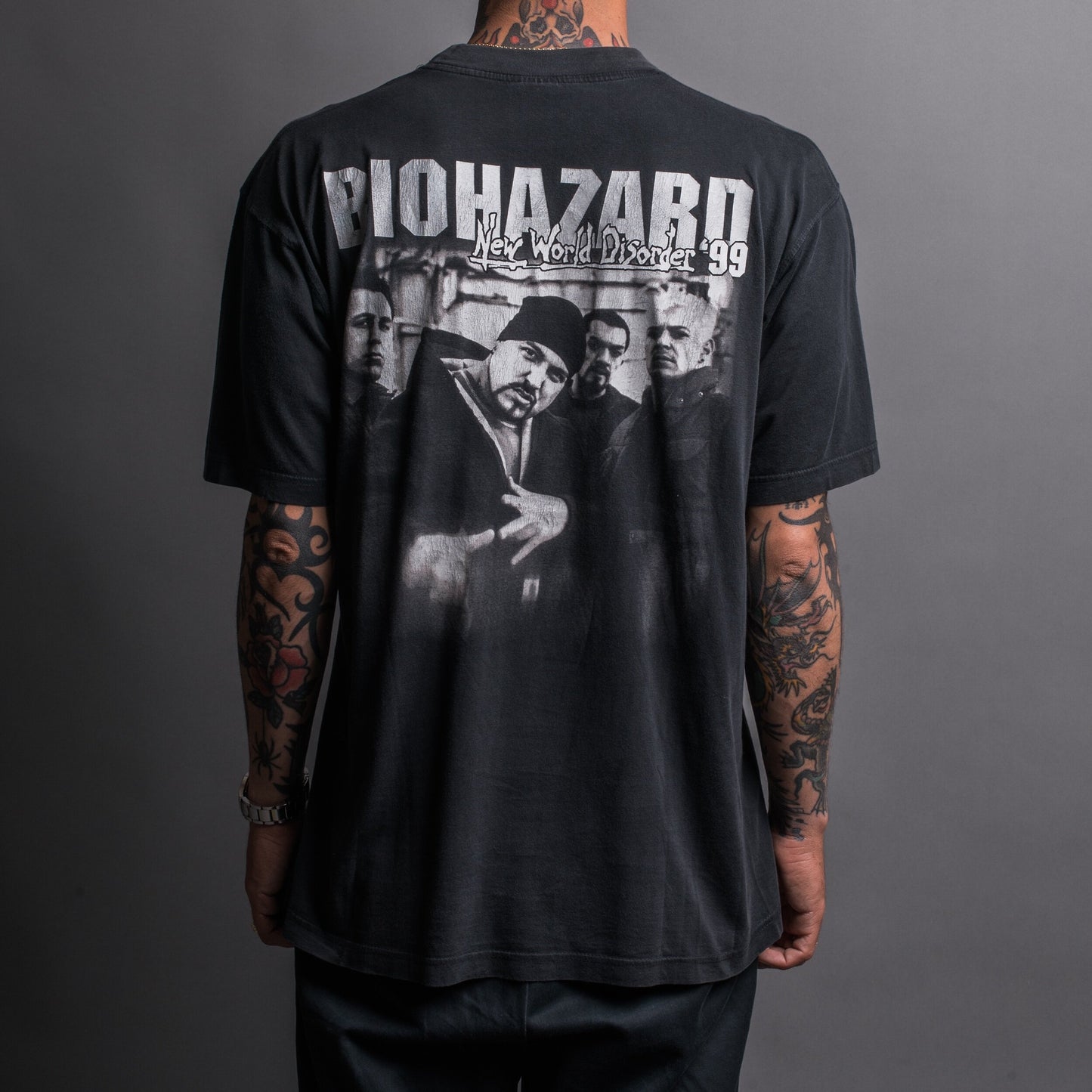 Vintage 1999 Biohazard New World Disorder T-Shirt