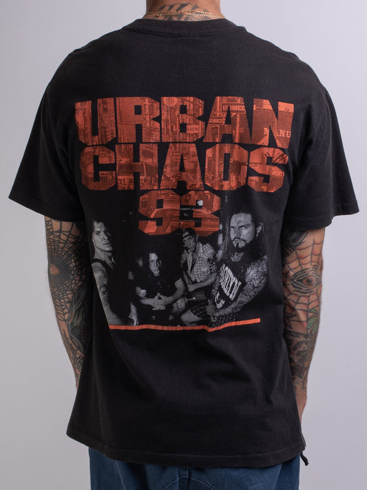 Vintage 1993 Biohazard Urban Chaos Tour T-shirt