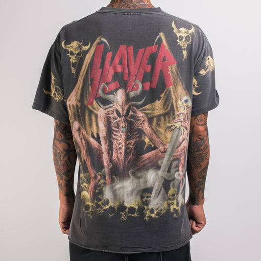 Vintage 1993 Slayer All Over Print T-Shirt