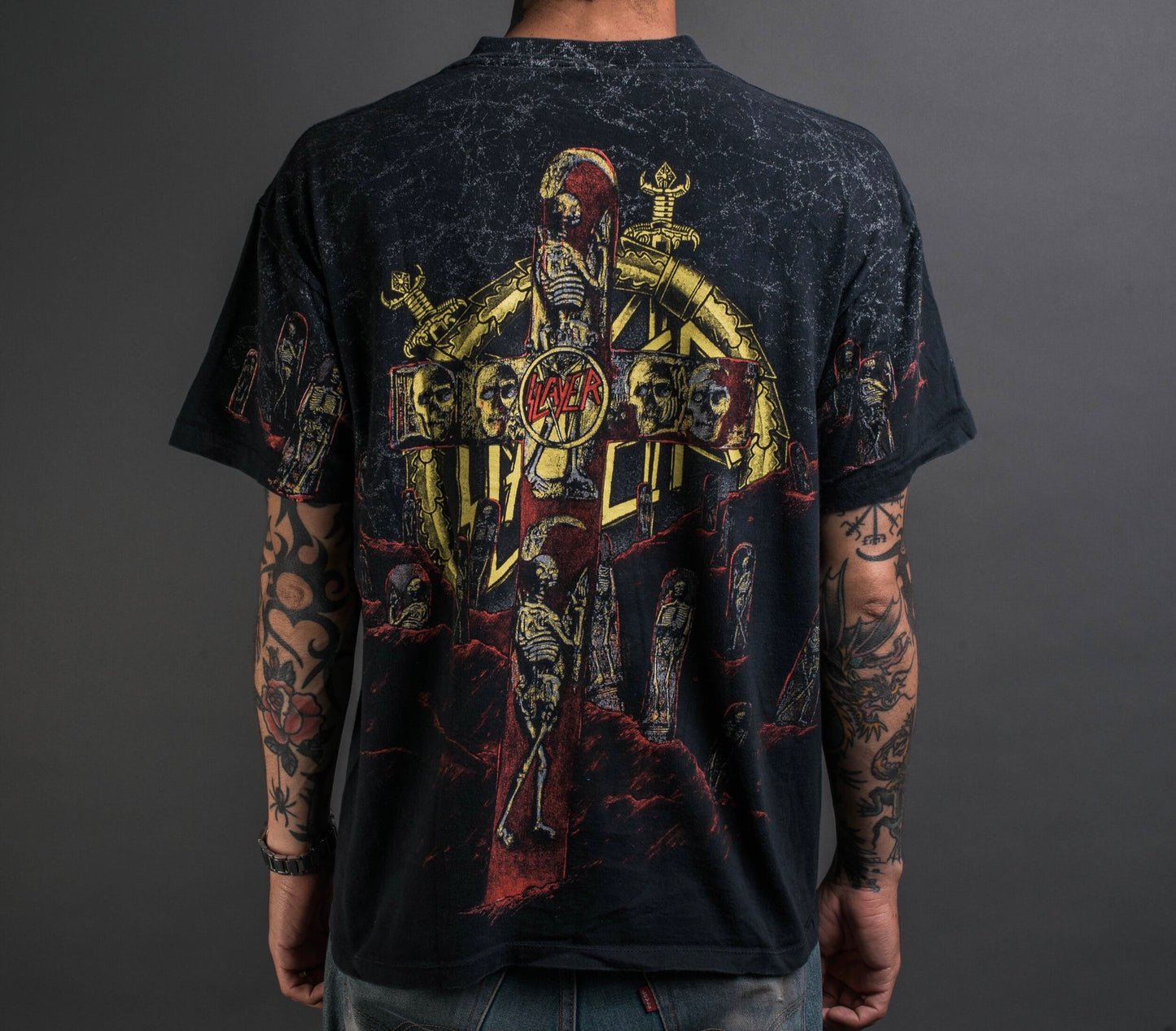 Vintage 1991 Slayer Seasons In The Abyss All Over Print T-Shirt