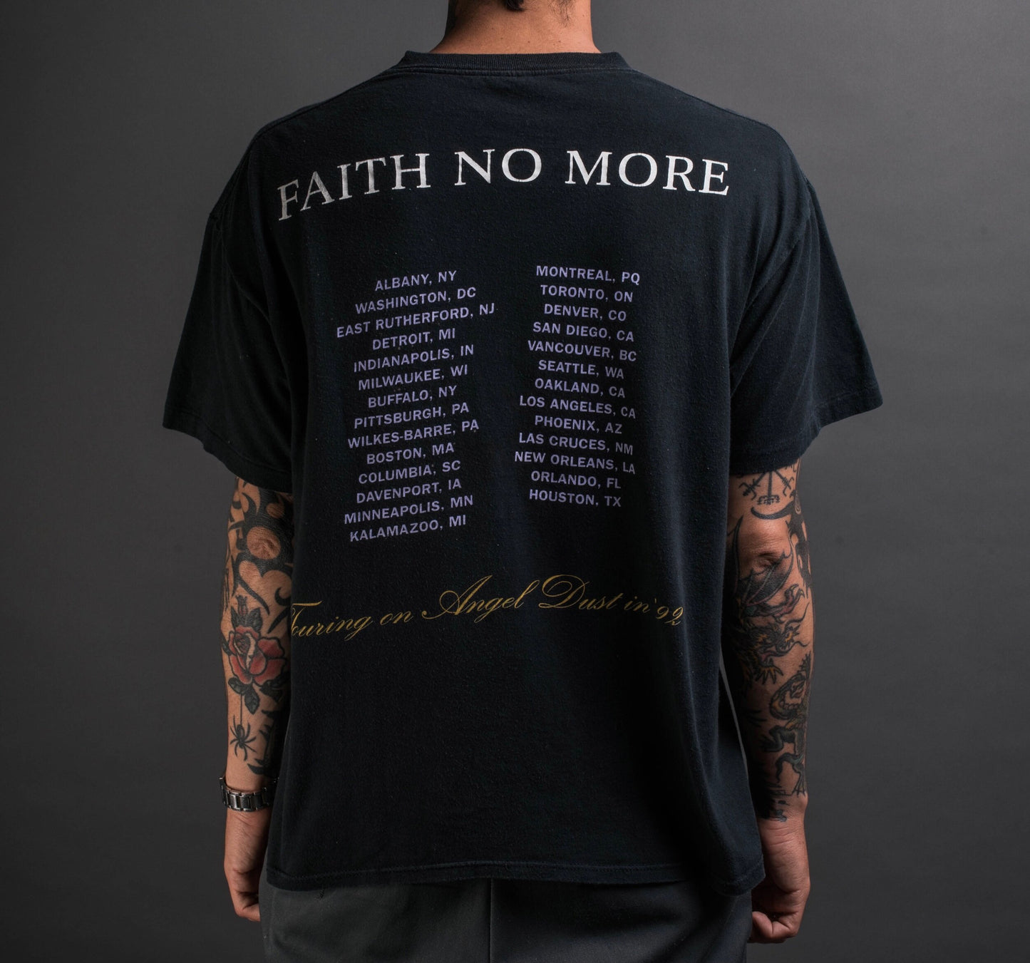 Vintage 1992 Faith No More Angel Dust Tour T-Shirt