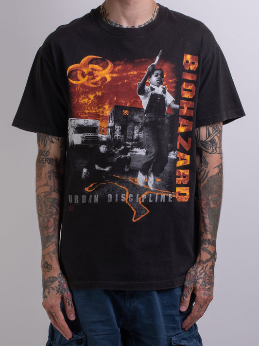 Vintage 1993 Biohazard Urban Chaos Tour T-shirt