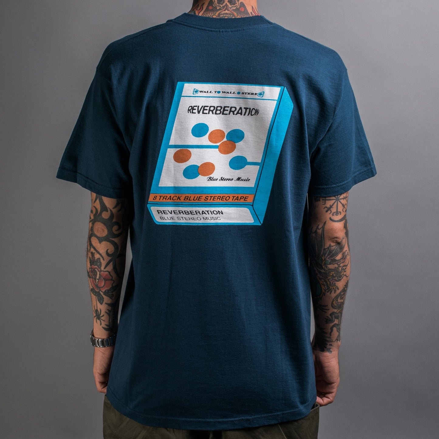 Vintage 90’s Reverberation Blue Stereo Music T-Shirt