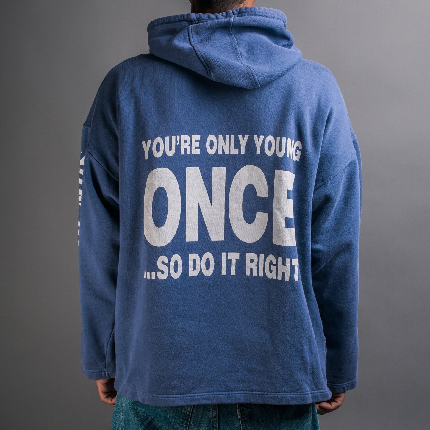 Vintage 90’s Side By Side You Only Young Once Hoodie