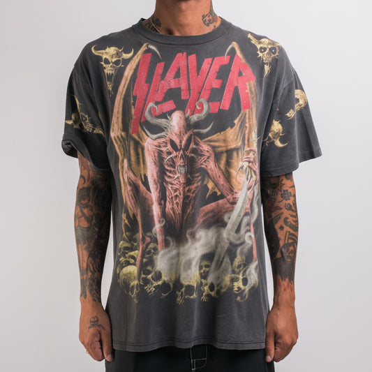 Vintage 1993 Slayer All Over Print T-Shirt