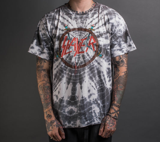 Vintage 1990 Slayer Tie Dye T-Shirt