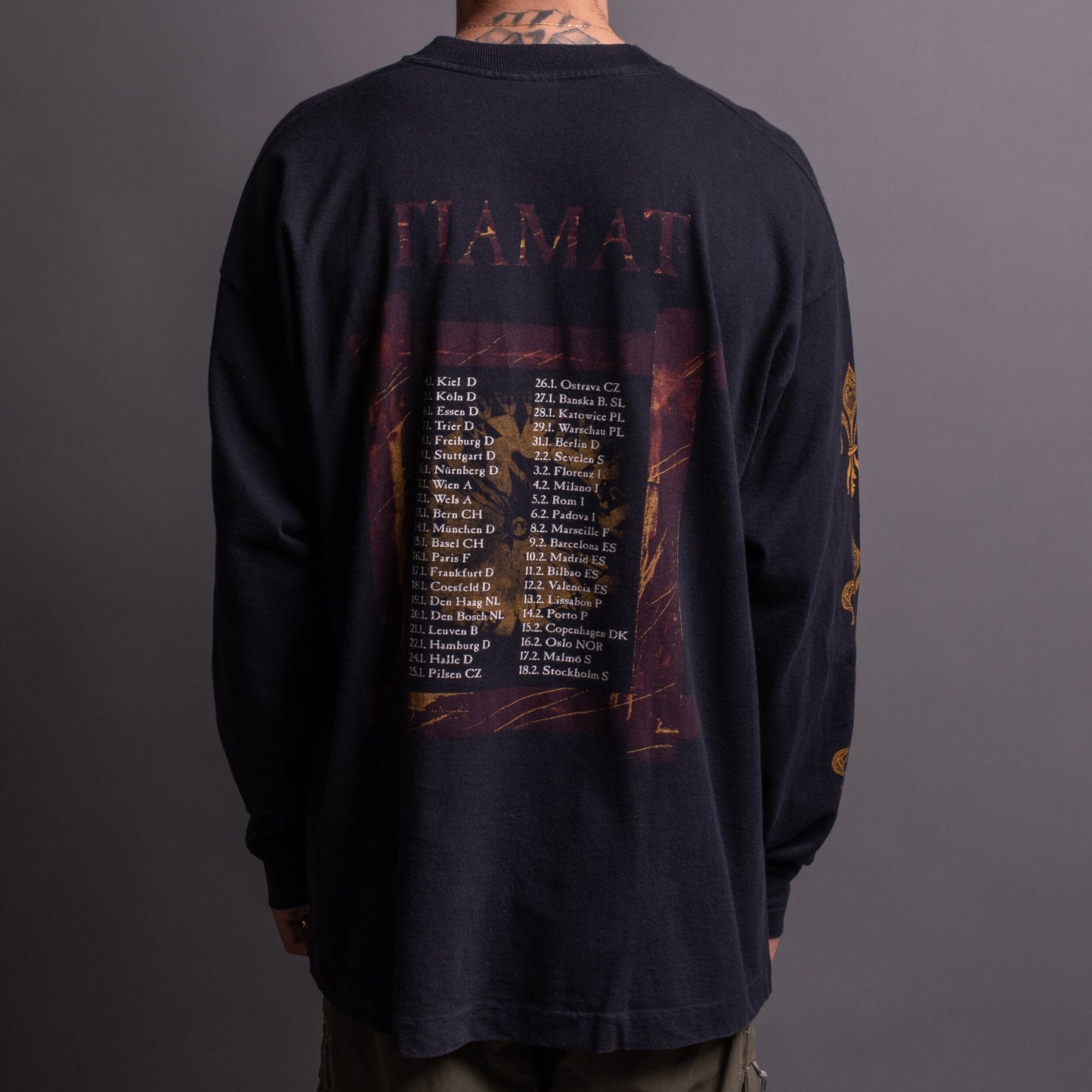 Vintage 90’s Tiamat European Tour Longsleeve