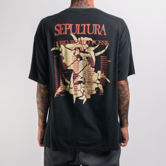 Vintage 1992 Sepultura Arise Third World Posse Tour T-Shirt