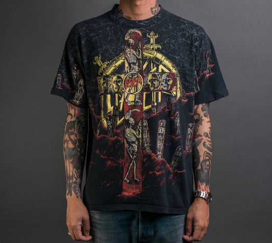 Vintage 1991 Slayer Seasons In The Abyss All Over Print T-Shirt