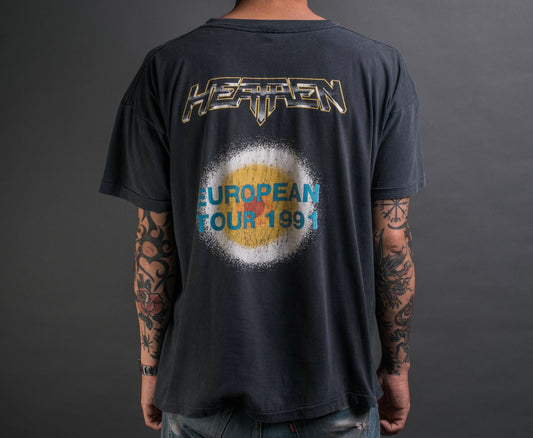 Vintage 1991 Heathen European Tour T-Shirt