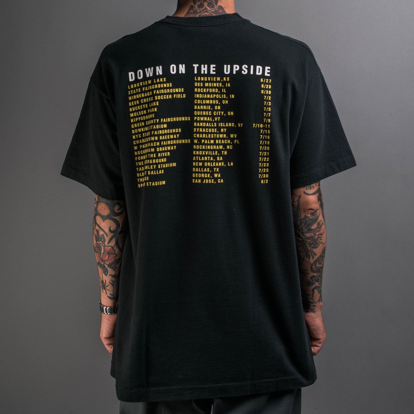 Vintage 1996 Soundgarden Down on the Upside Tour T-Shirt