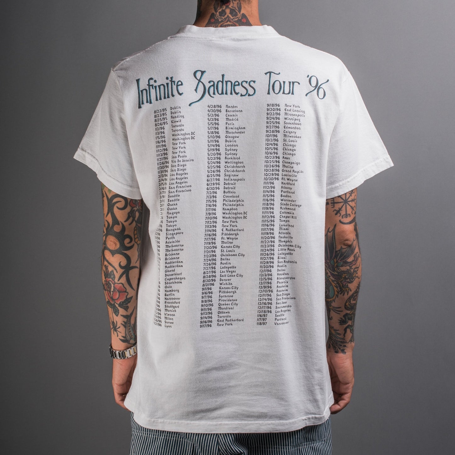 Vintage 1996 Smashing Pumpkins Infinite Sadness Tour T-Shirt