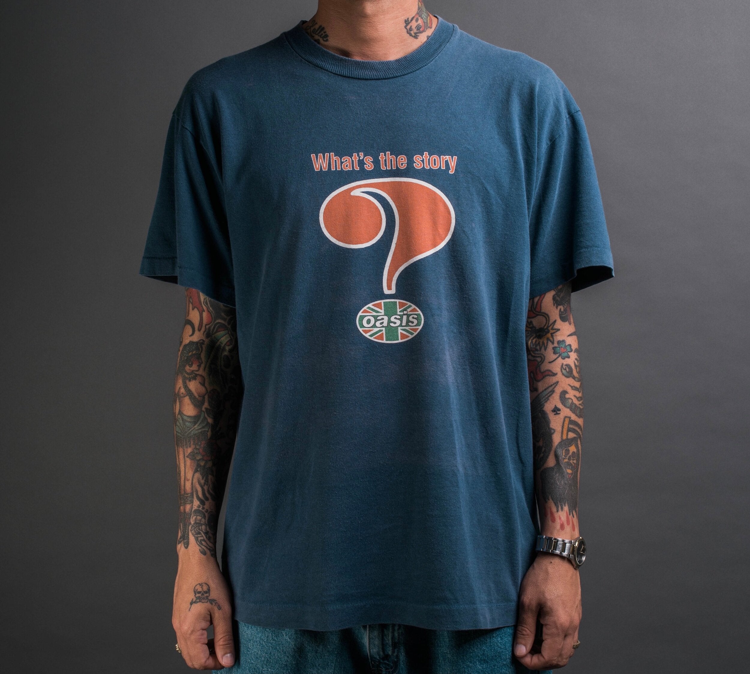 Vintage 90’s Oasis What’s The Story T-Shirt – Mills Vintage USA