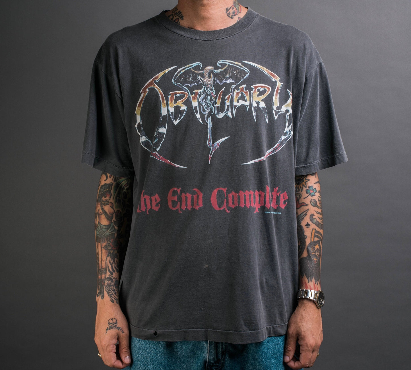 Vintage 1992 Obituary The End Complete Tour T-Shirt