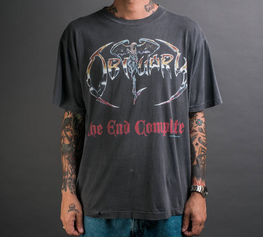 Vintage 1992 Obituary The End Complete Tour T-Shirt