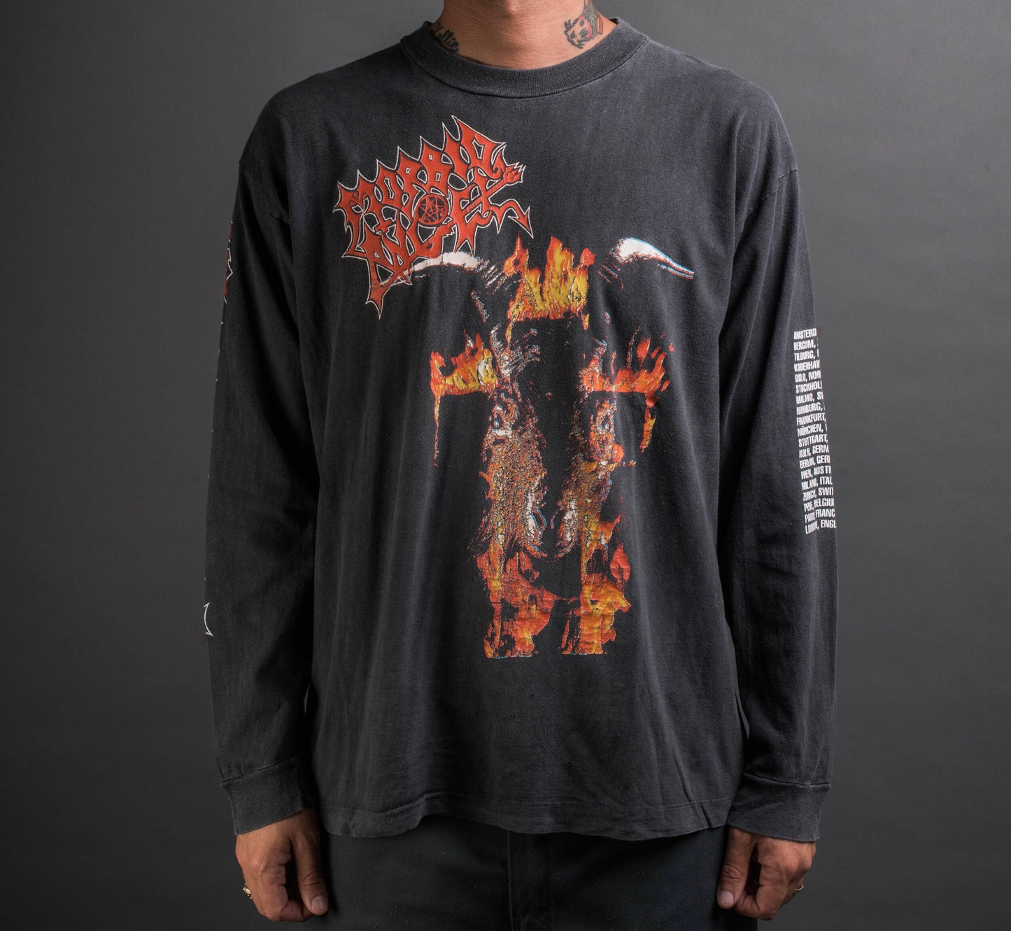 Vintage 1993 Morbid Angel Covenant Euro Tour Longsleeve