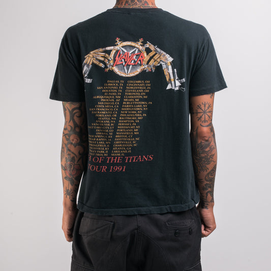 Vintage 1991 Slayer Clash Of Titans Tour T-Shirt