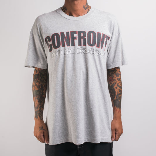 Vintage 90’s Confront One Life Drug Free T-Shirt