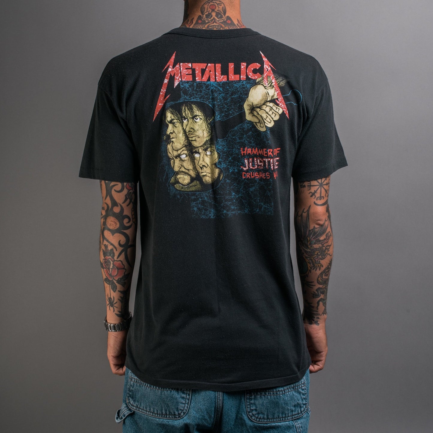 Vintage 1988 Metallica Damaged Justice T-Shirt