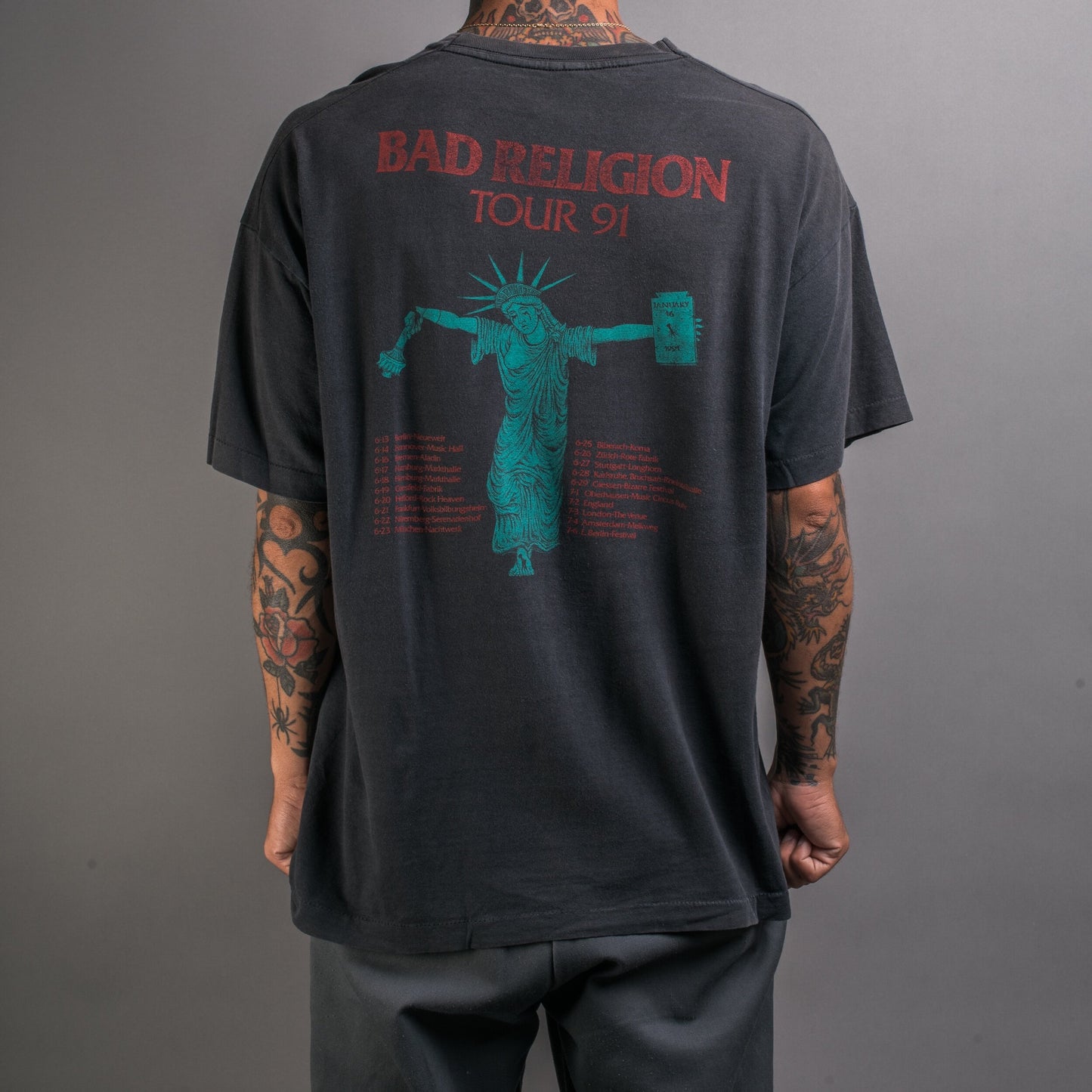 Vintage 1991 Bad Religion Tour T-Shirt